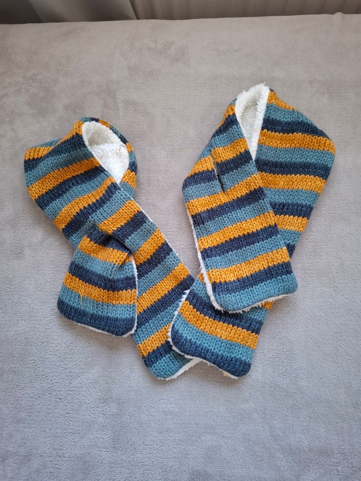 2x sjaal met gebreid en bont....samen voor..., Ophalen of Verzenden, Jongen of Meisje, Sjaal