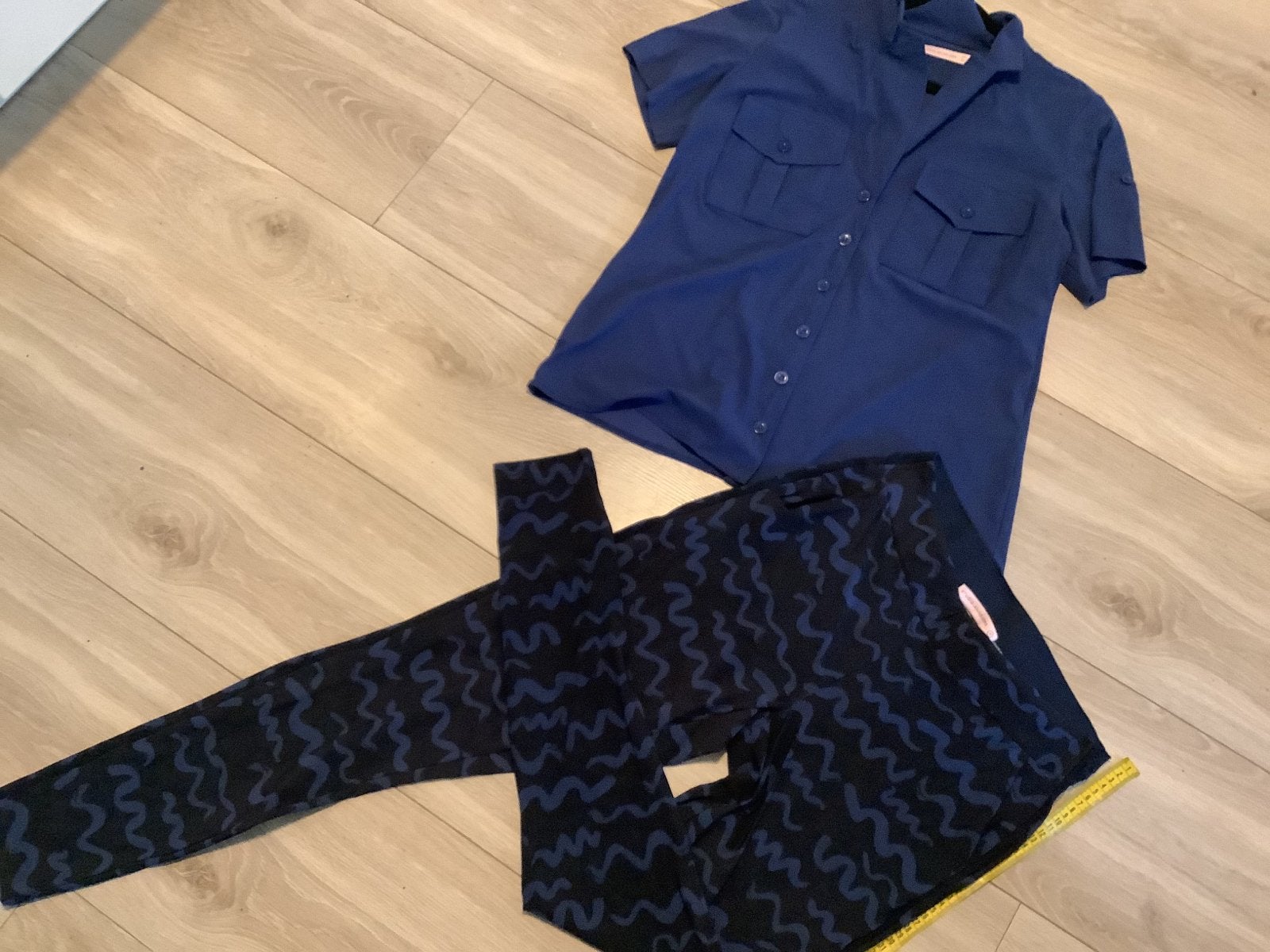 Studio Anneloes travelstof set broek M en top L, Ophalen of Verzenden, Zo goed als nieuw, Maat 38/40 (M), Blauw