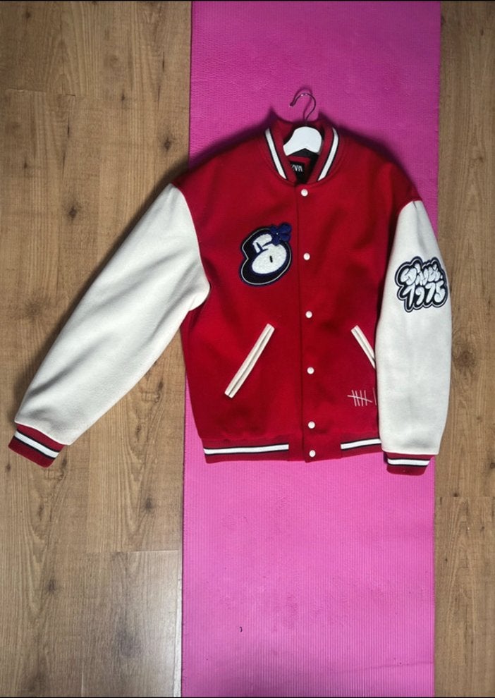 Zara Varsity Baseball Jacket, Ophalen of Verzenden, Zo goed als nieuw, Maat 52/54 (L), Rood