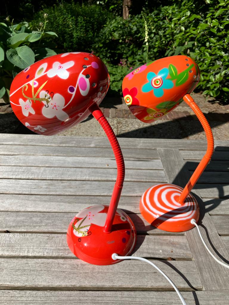 Pylones Bureaulampen - Set van 2, Uniek Design, Ophalen, Zo goed als nieuw, Kunststof