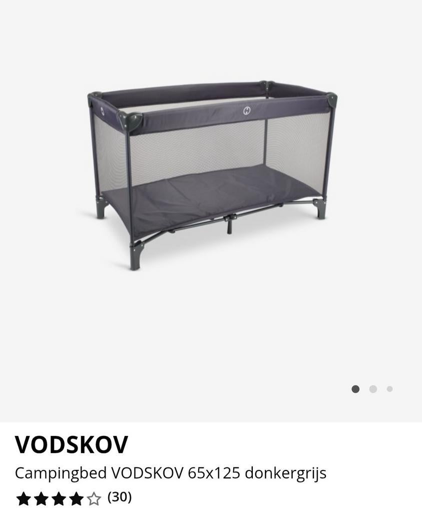 Nieuw Jysk Vodskov reisbed (65x125x77 cm), Ophalen, Zo goed als nieuw, Reisbedje