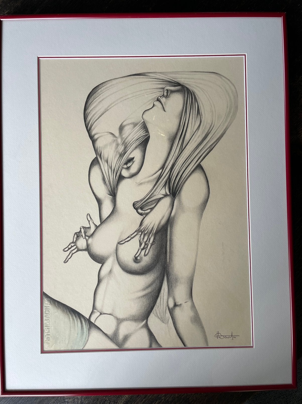 Herman Baert - Erotica (1974), Ophalen of Verzenden, Tekening, Potloodtekening, Met ophangsysteem