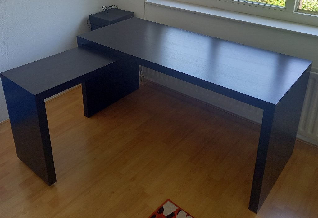 bureau Ikea zwart, Ophalen, Gebruikt, IKEA, 151 cm