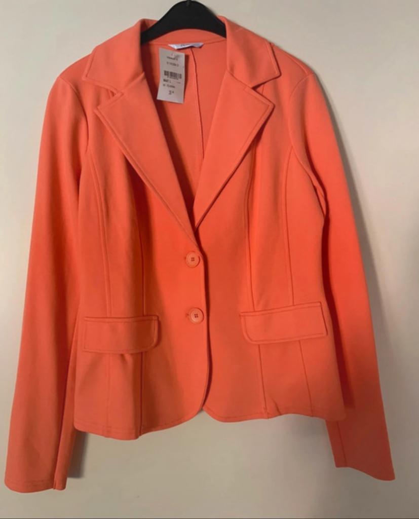 Mooi nieuw oranje colbert maat L, Maat 42/44 (L), Nieuw, Oranje, Ophalen of Verzenden