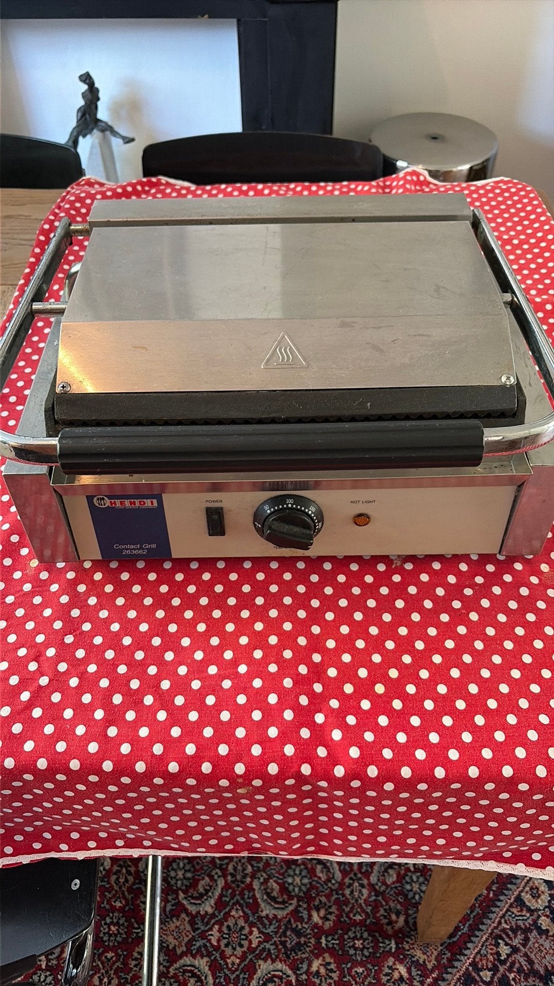Hendi Contact Grill 263662 - Professionele Panini Grill, Witgoed en Apparatuur, Ophalen, Gebruikt