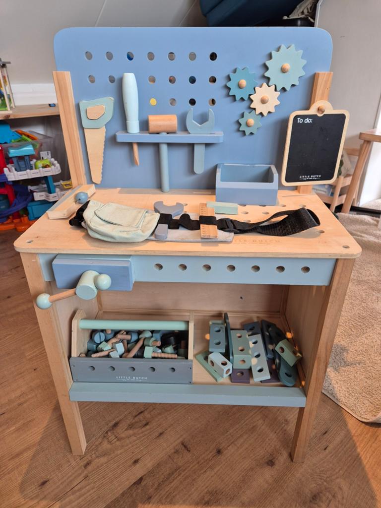 Little Dutch Houten Werkbank met Gereedschap, Kinderen en Baby's, Speelgoed | Houten speelgoed, Ophalen, Gebruikt, Meubelstuk of Keukentje
