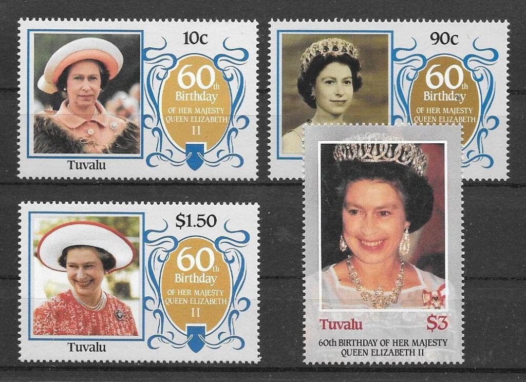 Tuvalu 1986  Elizabeth 60 Jaar, Verzenden, Postfris