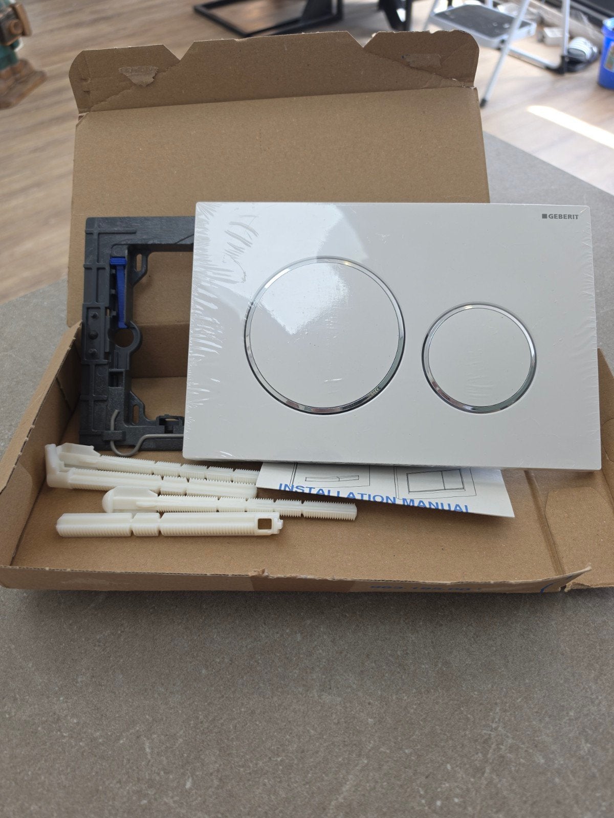 Geberit Sigma20 Wit/Chroom, Ophalen of Verzenden, Nieuw, Toilet