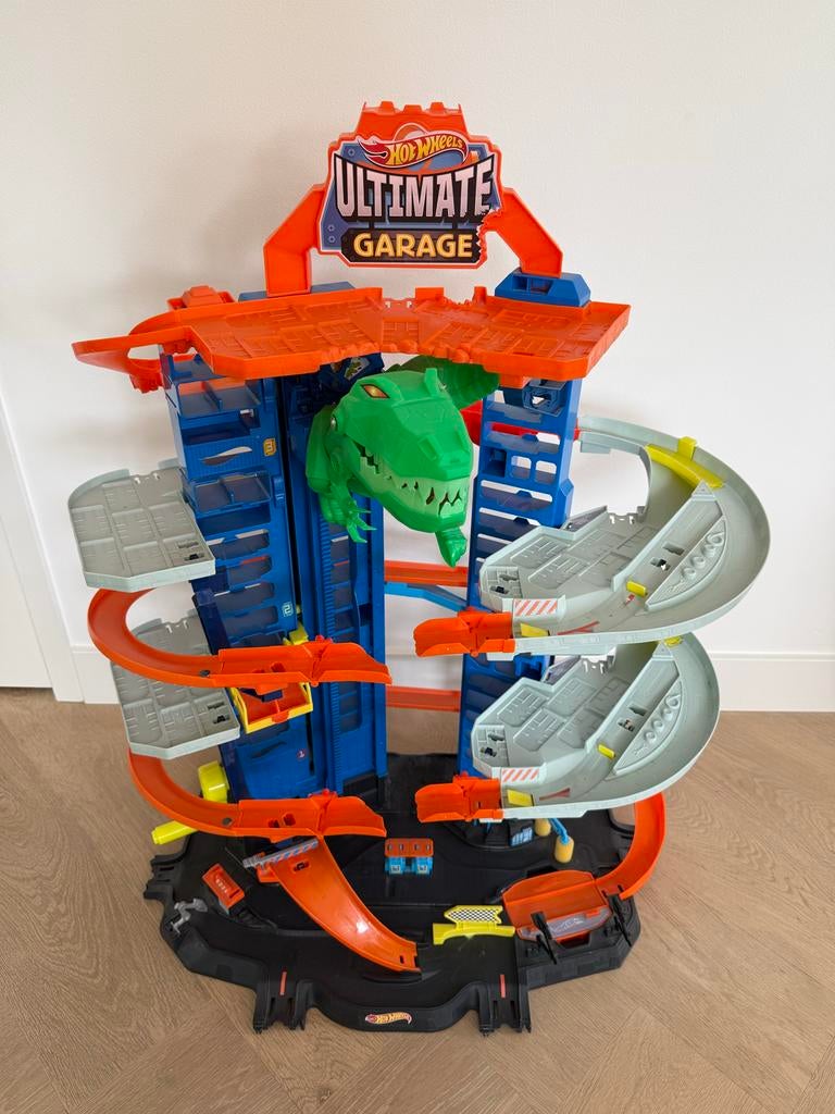 Hot Wheels Ultimate Garage met dinosaurus, Ophalen, Gebruikt, Handmatig, Hot Wheels