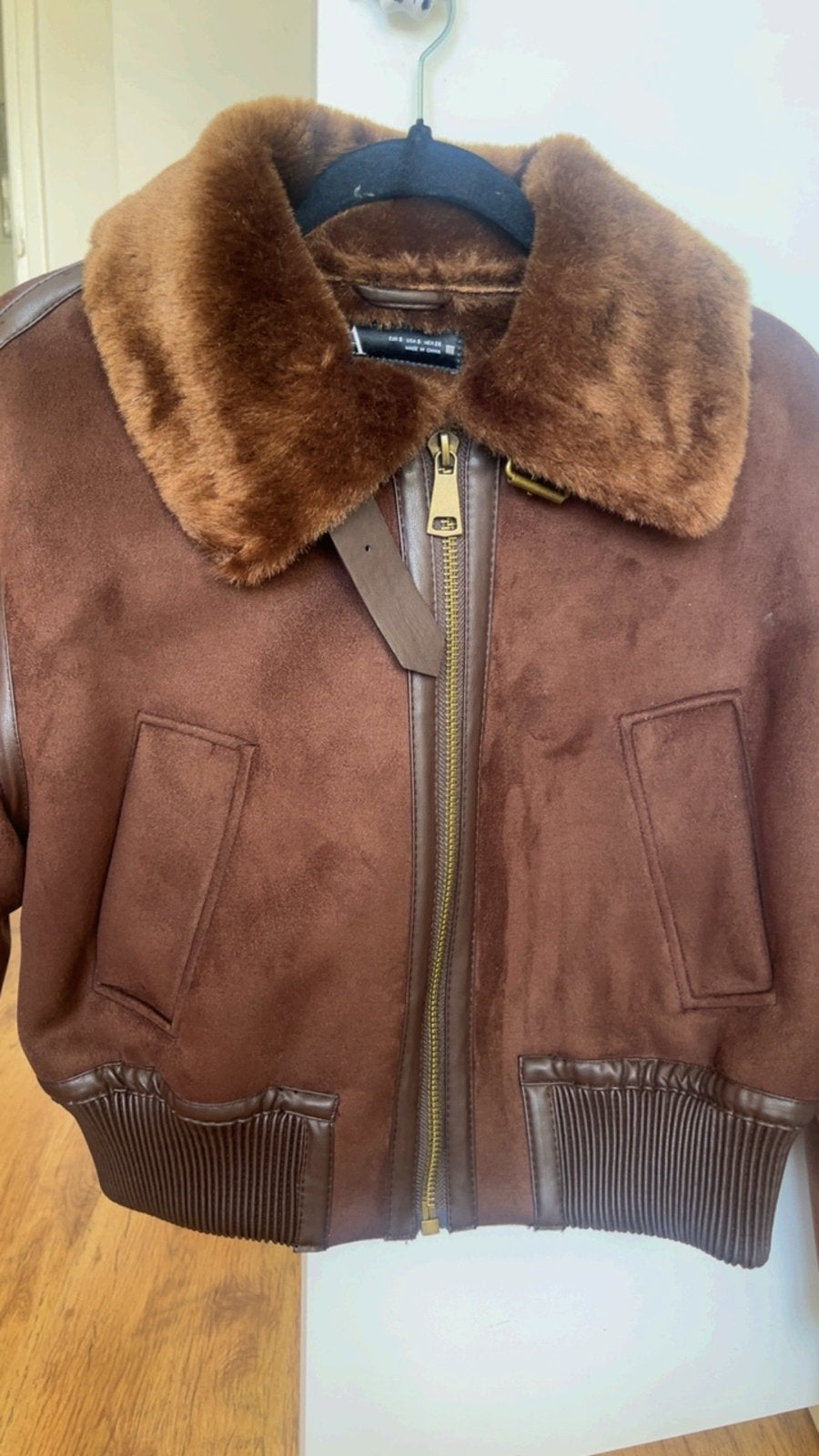 Zara winter jas, Kleding | Dames, Jassen | Winter, Ophalen of Verzenden, Zo goed als nieuw, Maat 36 (S), Bruin