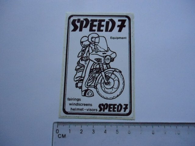 sticker oud SPEED 7 Motorrace wil hartog motorfiets  retro, Verzenden, Zo goed als nieuw, Bedrijf of Vereniging