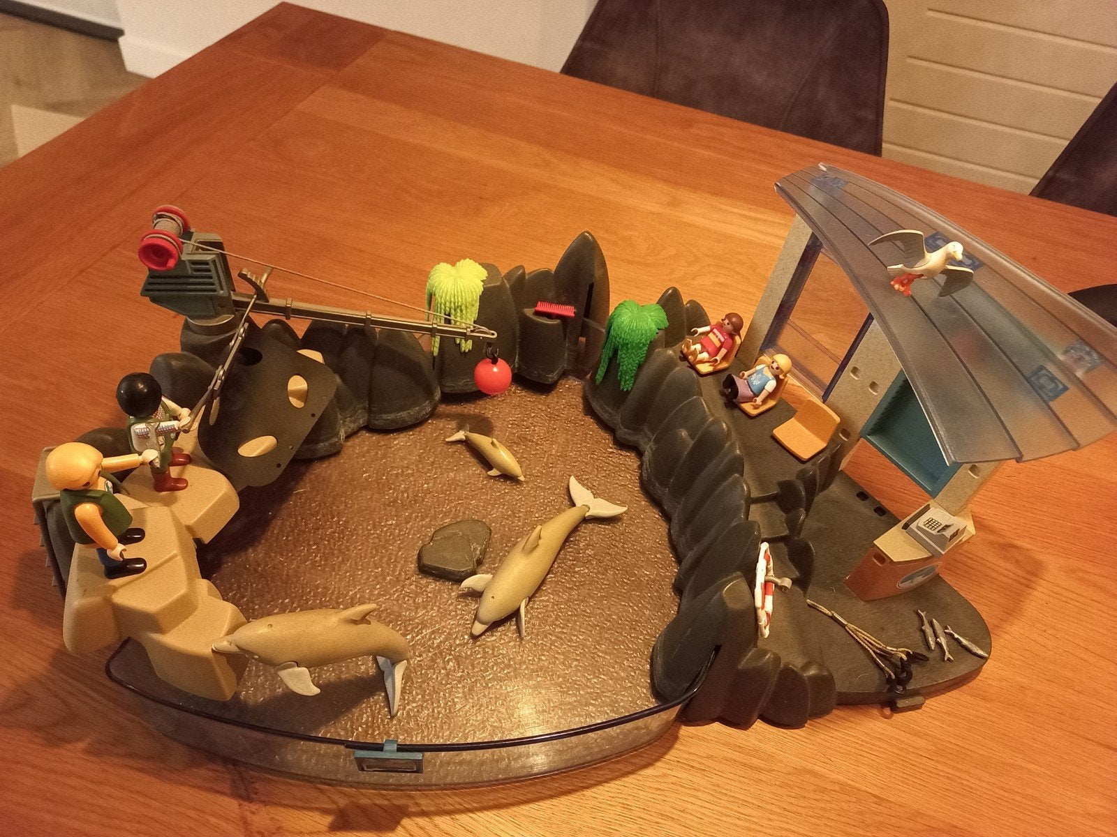 Playmobil Dolfinarium /  met figuren en dolfijn, Kinderen en Baby's, Gebruikt, Complete set, Overige typen, Ophalen of Verzenden