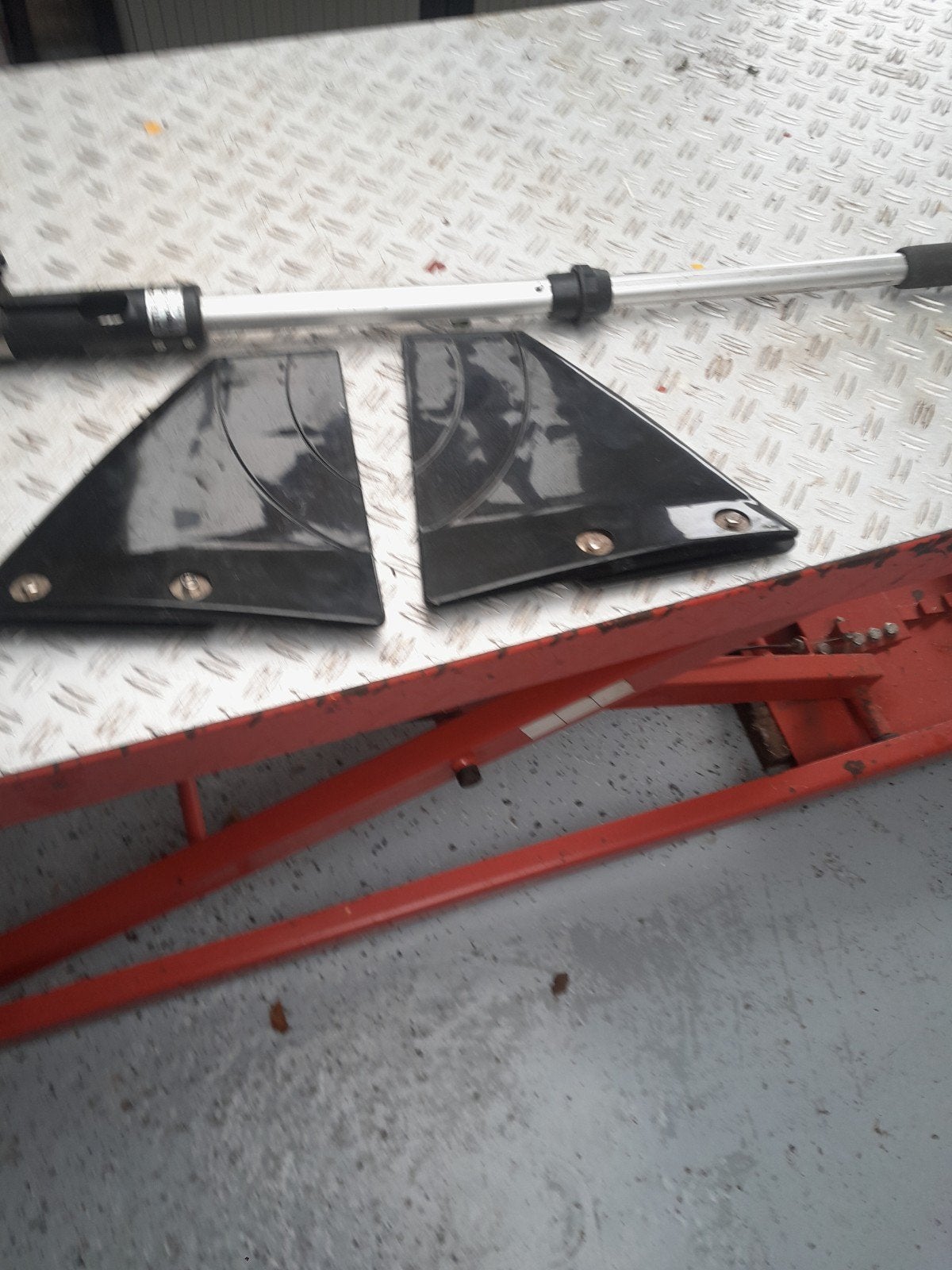 Hydrofoil voor buitenboordmotor en verlengstuk gashendel., Watersport en Boten, Ophalen of Verzenden, Gebruikt, Motor en Techniek