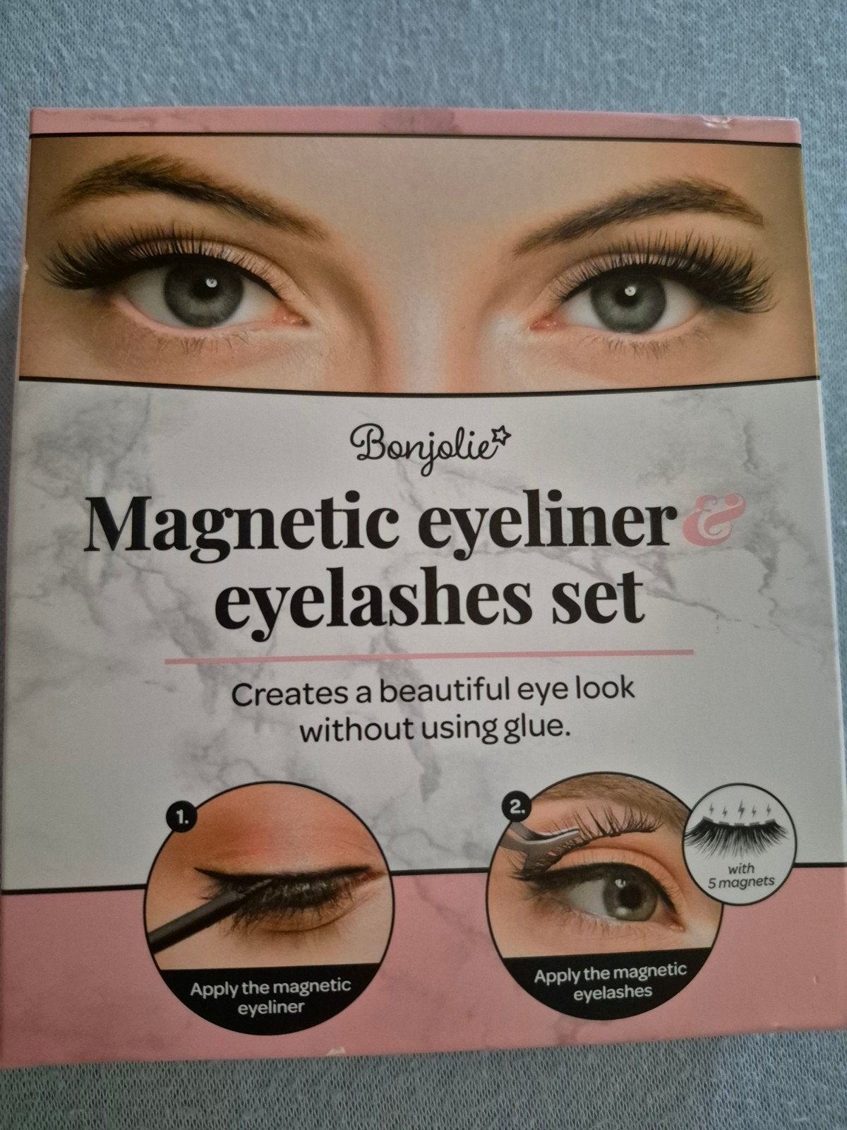 Nieuw Bonjolie Magnetische Eyeliner & Wimpers Set, Ophalen of Verzenden, Nieuw, Zwart, Ogen