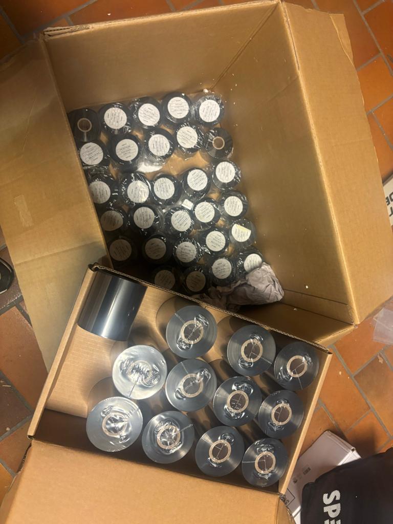 Thermal transfer lint 30x 450m x 55mm & 12x 450m x 83mm, Ophalen of Verzenden, Nieuw