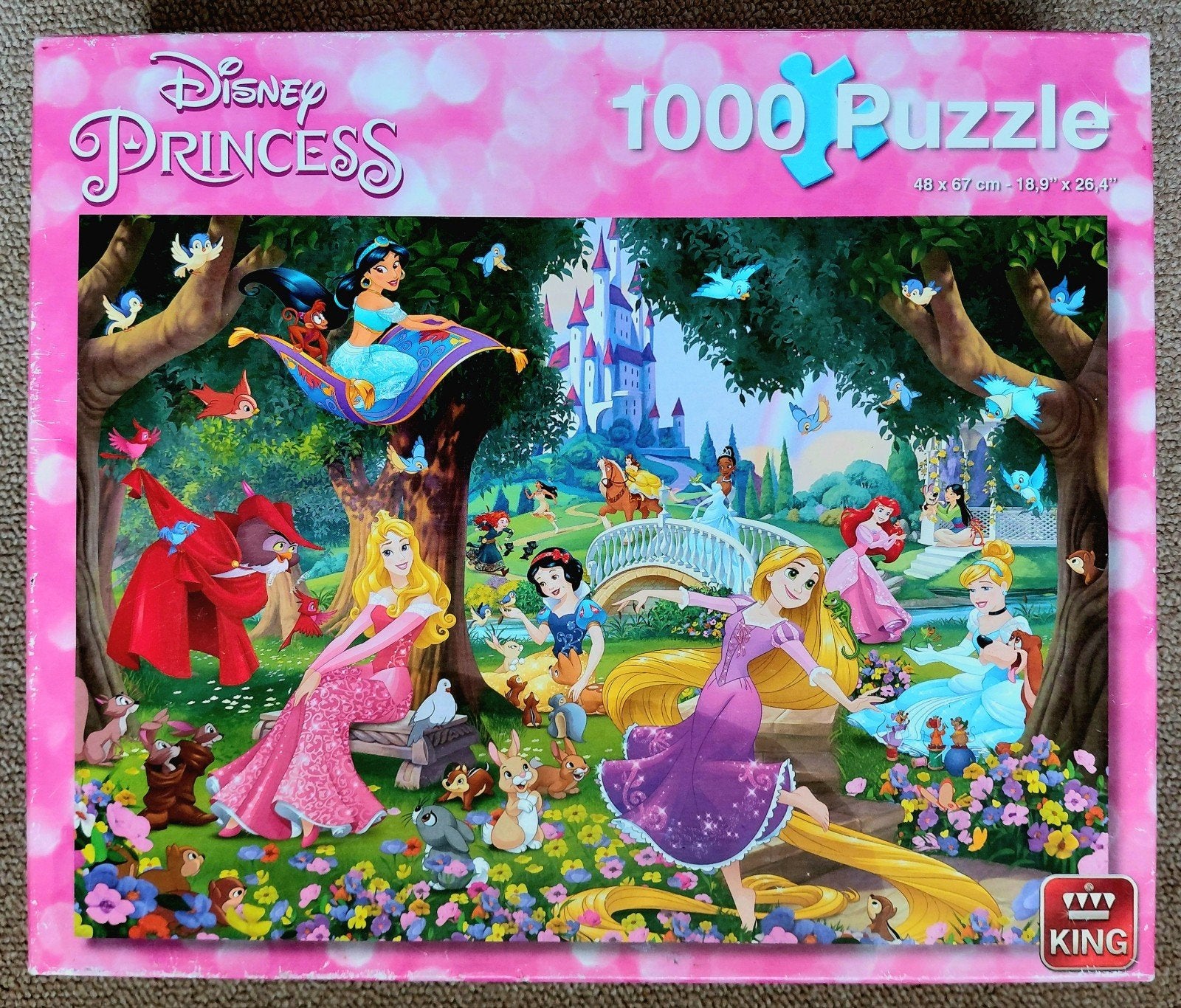 King Disney puzzel Princess prinses 1000 compleet, Ophalen of Verzenden, 500 t/m 1500 stukjes, Zo goed als nieuw, Legpuzzel