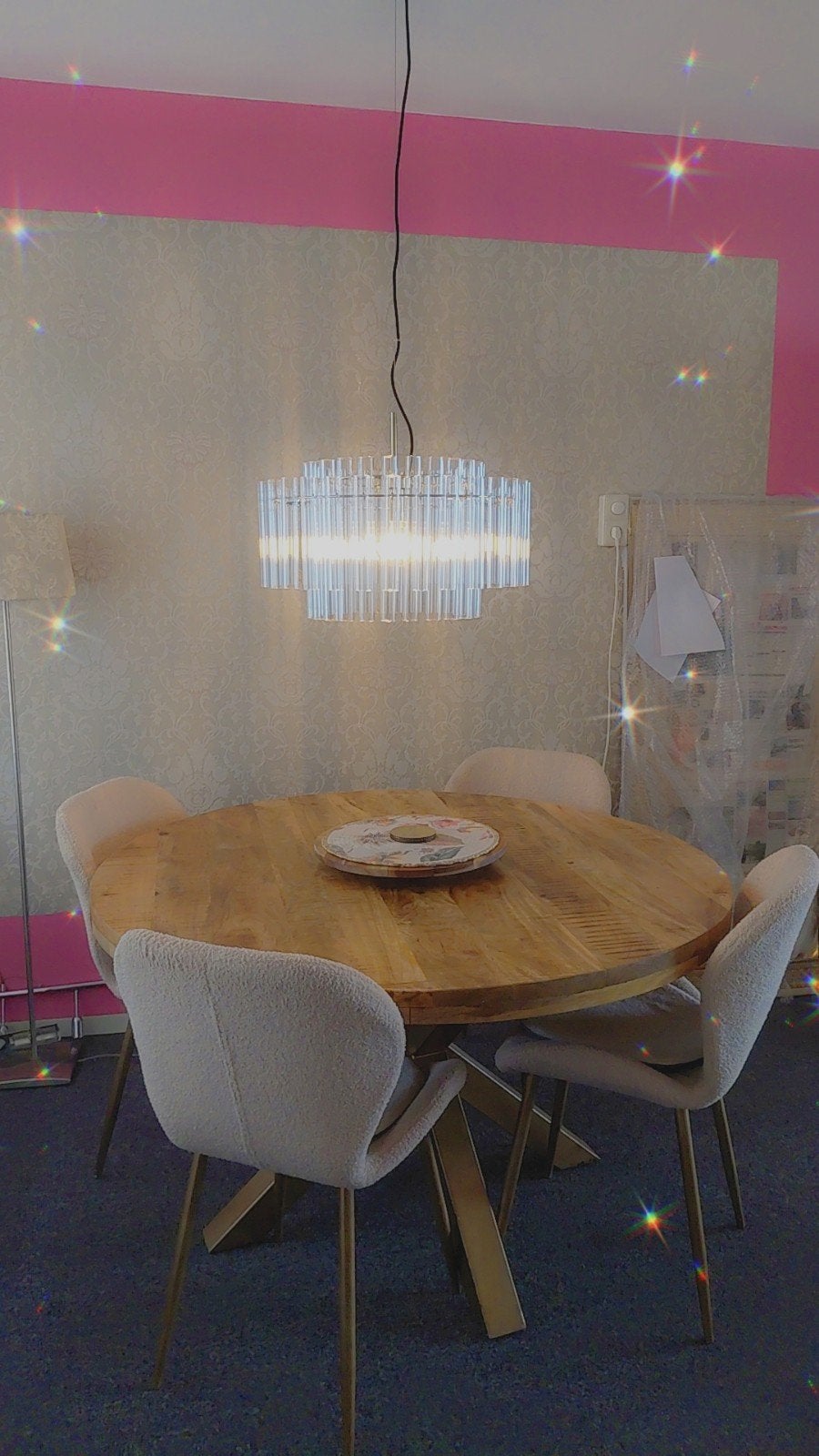 IKEA STOCKHOLM 2025 Hanglamp, glas/vermessingd, 54 cm, Ophalen of Verzenden, Zo goed als nieuw, Glas