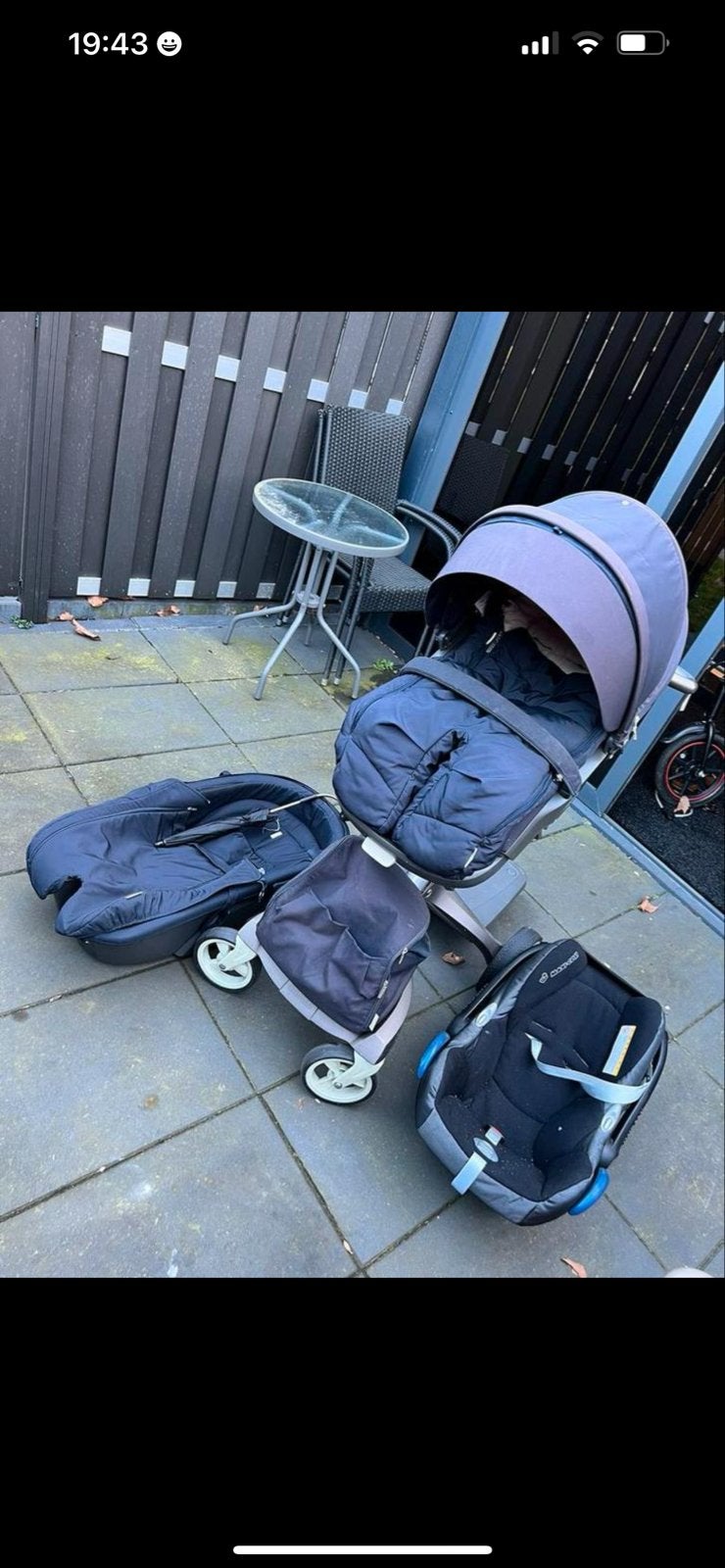 Stokke Kinderwagen Compleet met Reiswieg en Autostoel, Kinderen en Baby's, Overige merken, Gebruikt, Ophalen of Verzenden, Combiwagen