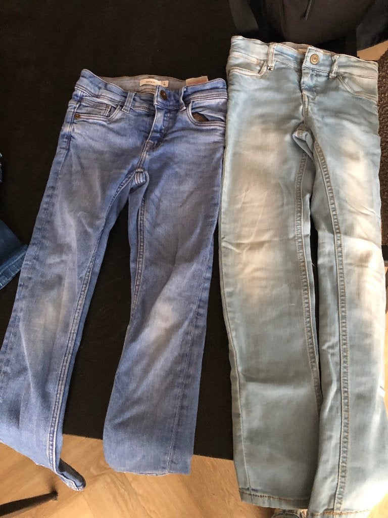 2x Name it Skinny jeans 128, Gebruikt, Ophalen, Broek, Jongen