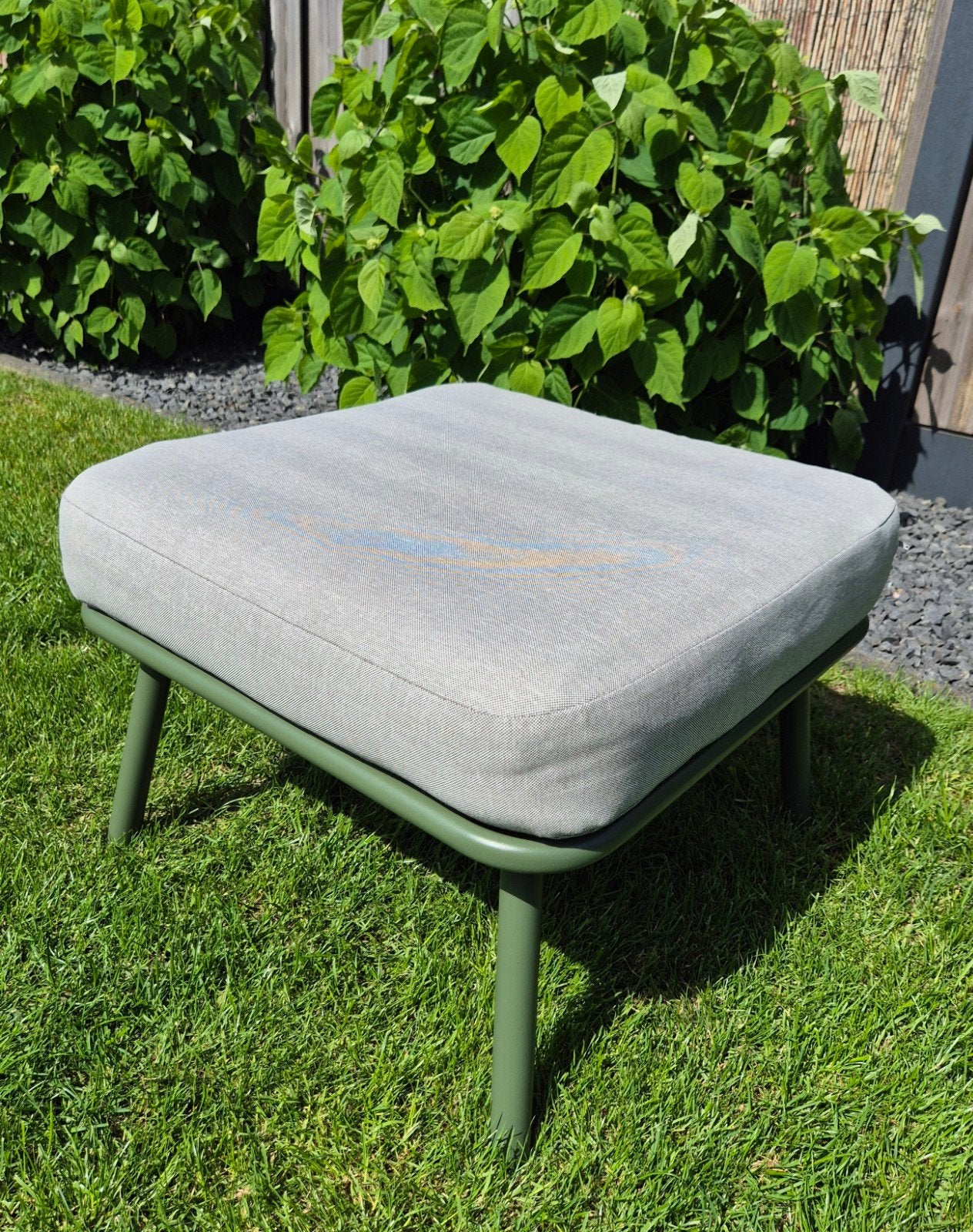 Hocker / krukje Almeria - Olijfgroen - 30x60x60 cm, Ophalen, Zo goed als nieuw, Metaal, Modern
