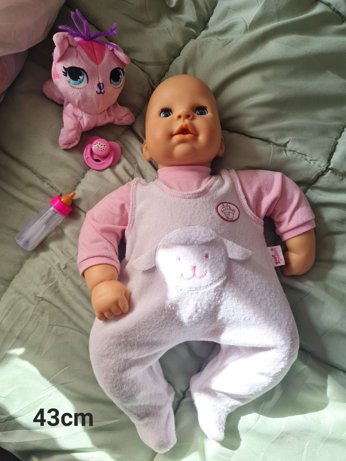 Baby Annabell pop met accessoires - 43cm, Kinderen en Baby's, Ophalen of Verzenden, Zo goed als nieuw, Babypop