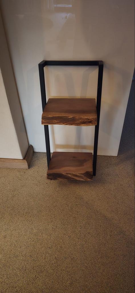 Uniek Wandrek met Live Edge Houten Planken, Ophalen, Zo goed als nieuw