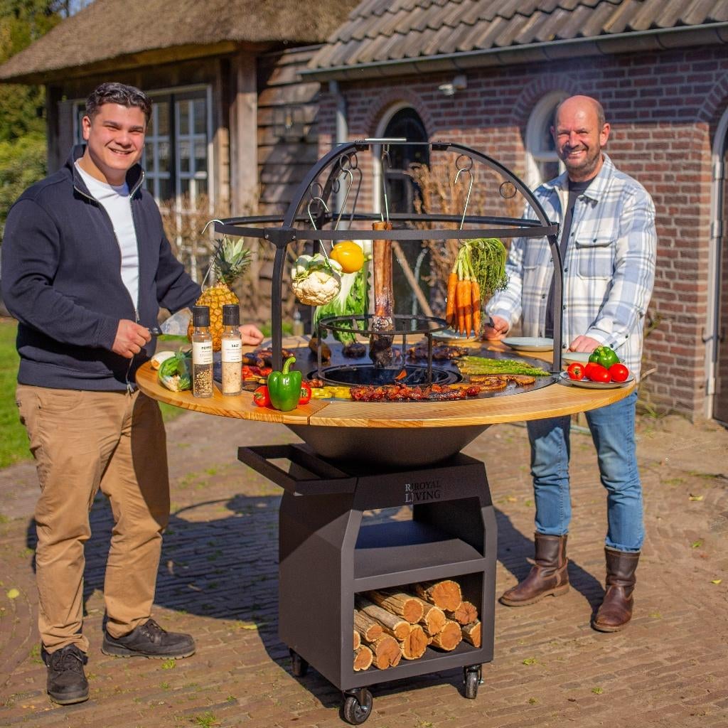 Plancha BBQ grill Maestro 100 cm Blackline buitenkeuken, Ophalen of Verzenden, Nieuw, RJRoyal Living, Met accessoires
