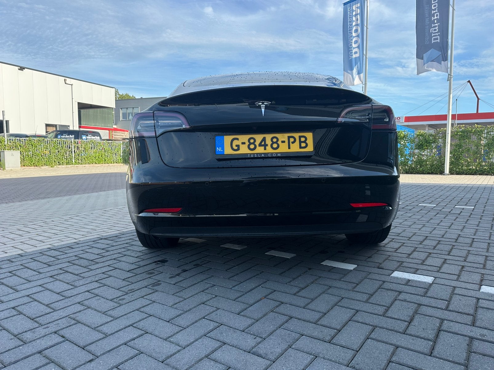 Tesla Model 3 2019 Zwart, Auto's, Automaat, Zwart, Zwart, Origineel Nederlands