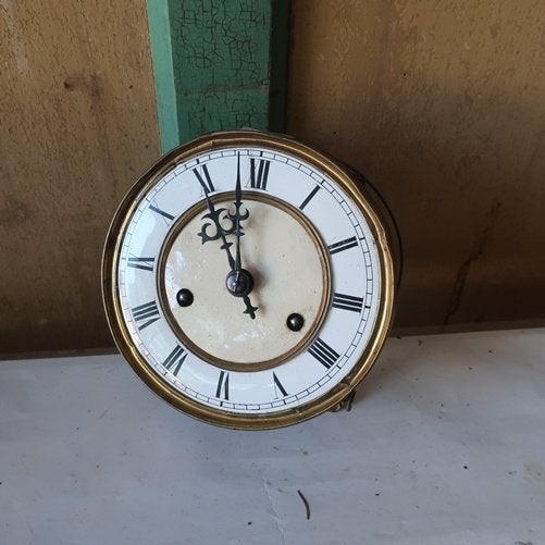 Klok wijzerplaat oud uurwerk decoratie origineel (nr 3), Antiek en Kunst, Ophalen of Verzenden