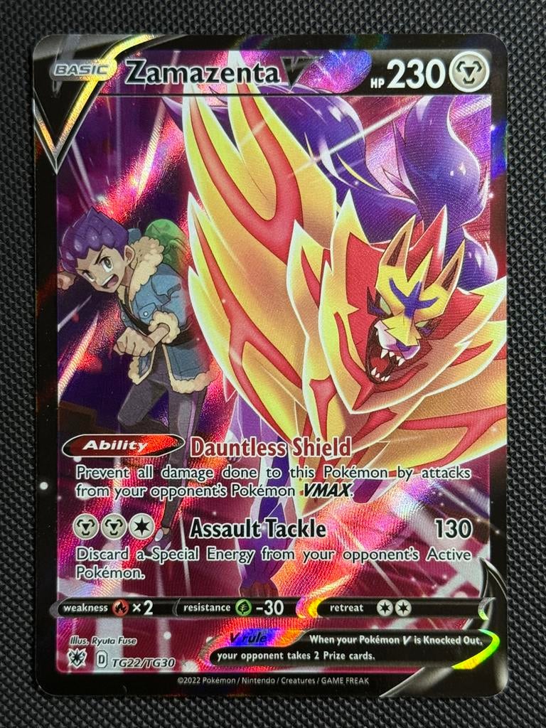 Zamazenta V (ASR TG22), Ophalen of Verzenden, Zo goed als nieuw, Losse kaart, Foil