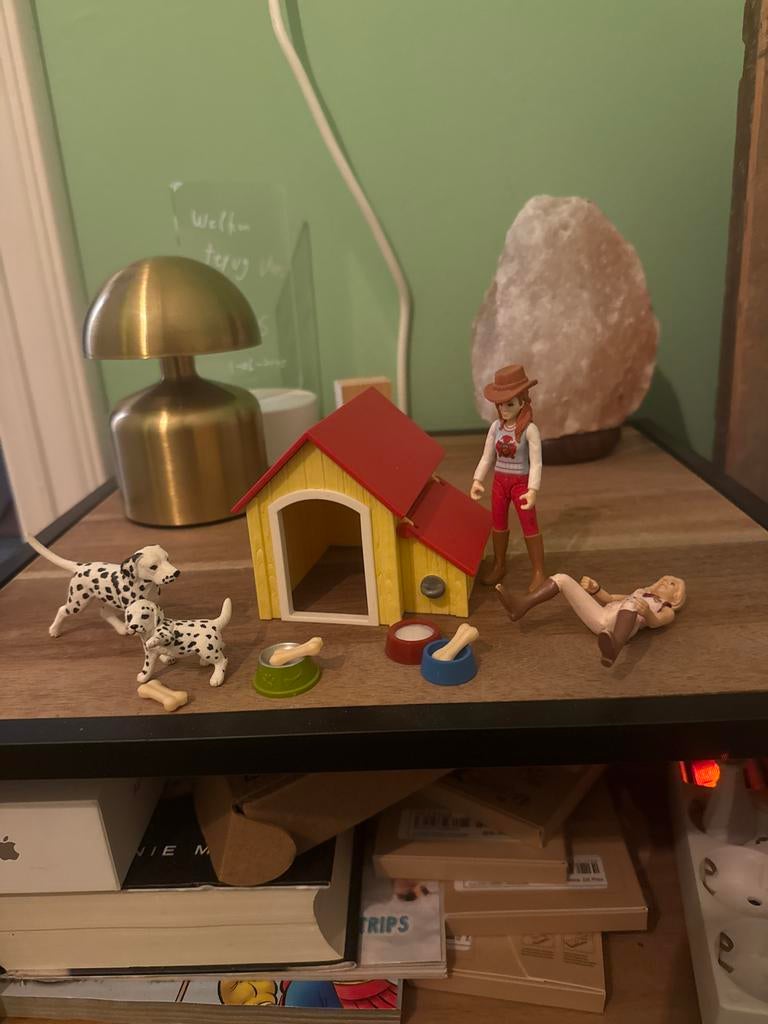 Schleich speelset: Hondenhok met Dalmatiërs en figuren, Kinderen en Baby's, Ophalen of Verzenden, Gebruikt, Jongen of Meisje