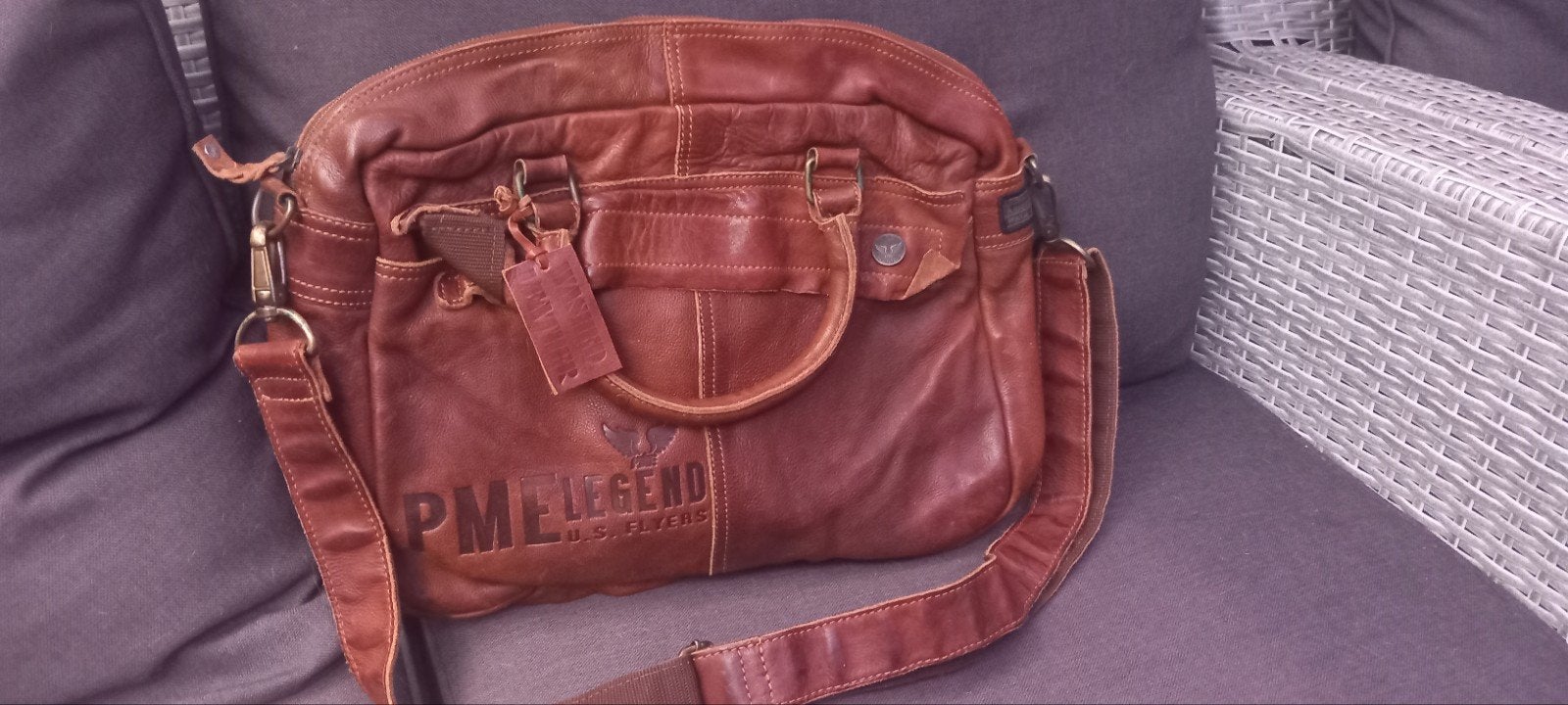 PME Legend Leren Schoudertas/Handtas - Bruin, Sieraden, Tassen en Uiterlijk, Ophalen of Verzenden