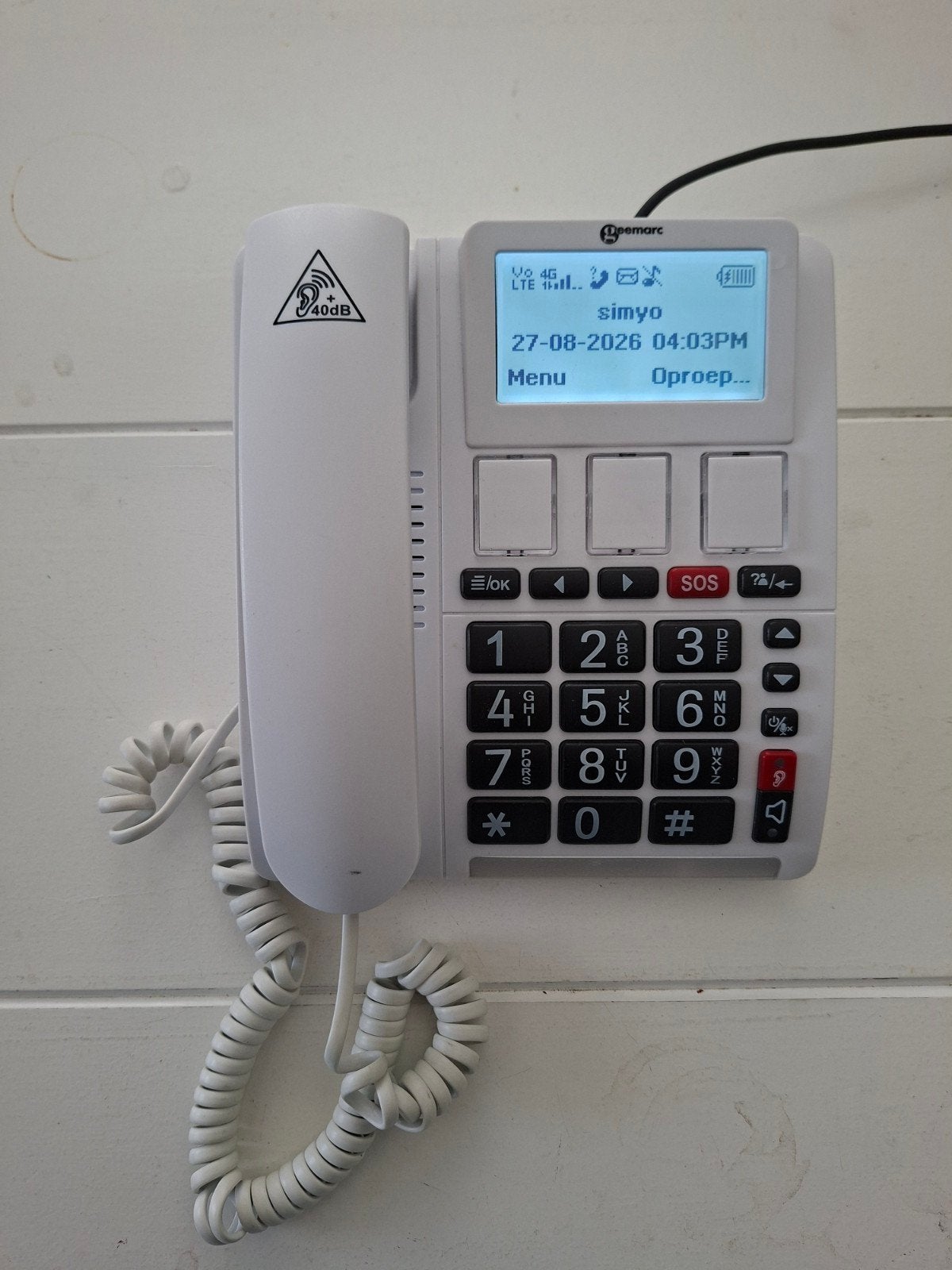 Geemarc CL9000 seniorentelefoon 4g, Ophalen of Verzenden, Zo goed als nieuw, 1 handset