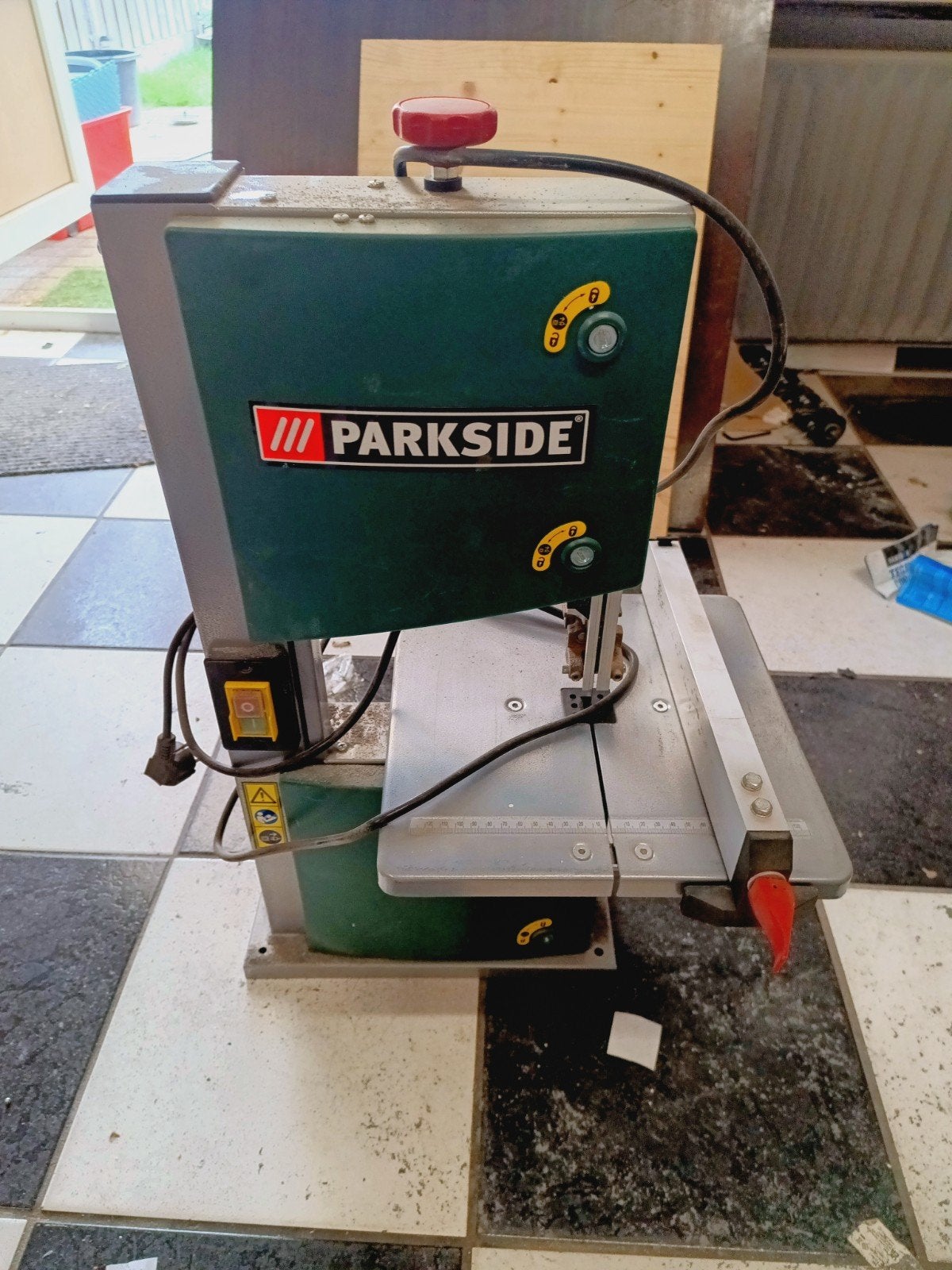Parkside Lintzaag PBS 350 A1 - Zo goed als nieuw, Ophalen, 70 mm of meer, Lintzaag, Minder dan 600 watt