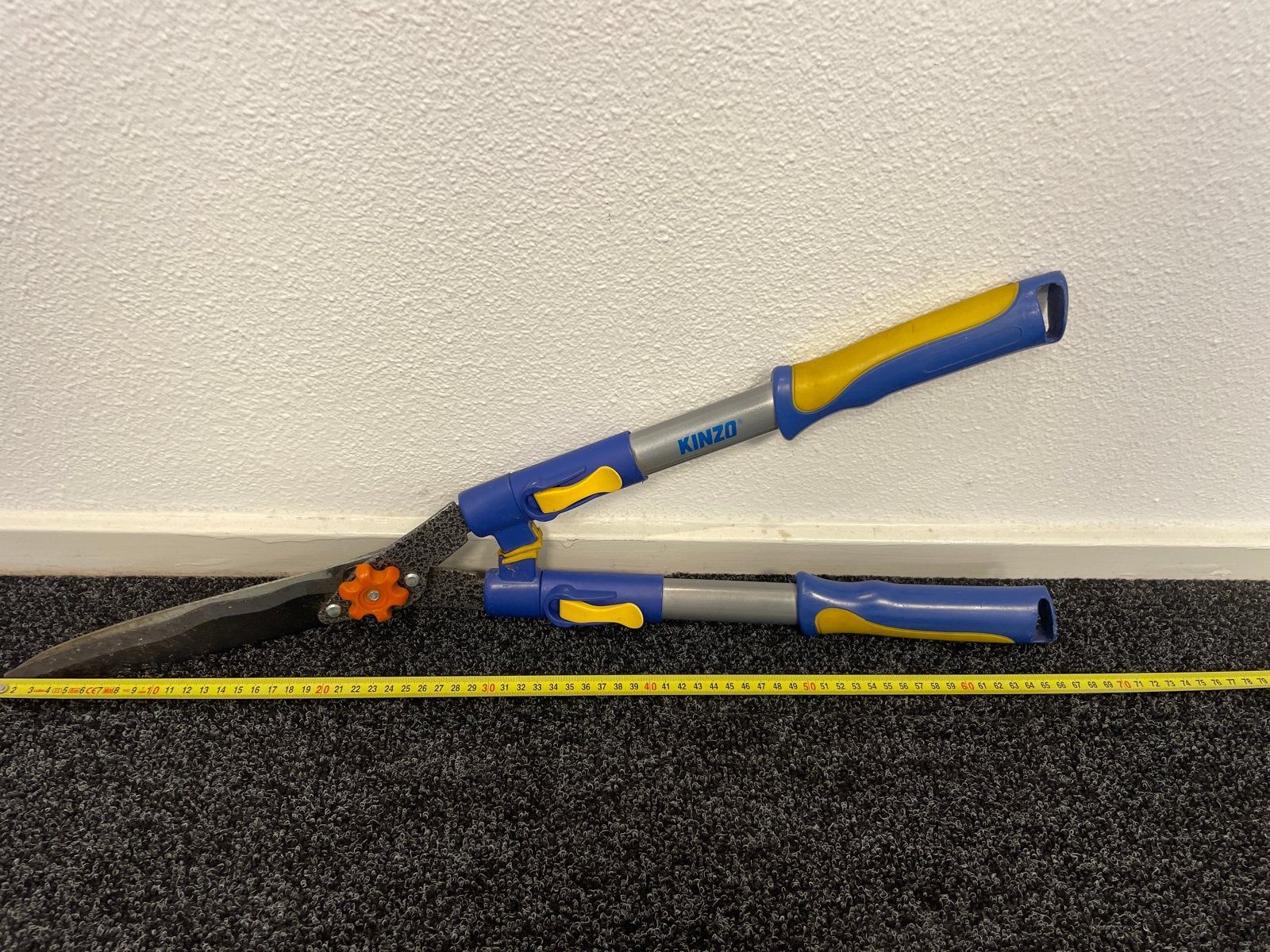 Kinzo heggenschaar uitschuifbaar, Ophalen of Verzenden, Gebruikt, Handmatig