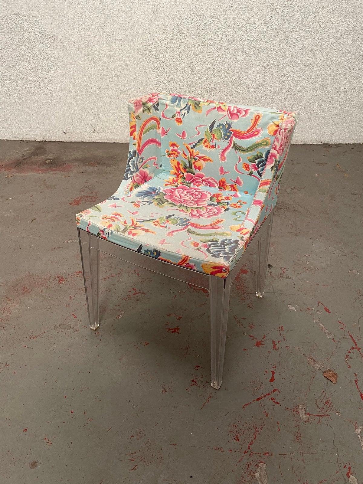 Kartell Mademoiselle Stoel - Transparant Onderstel Roze, Kunststof, Gebruikt, Overige kleuren, Ophalen of Verzenden