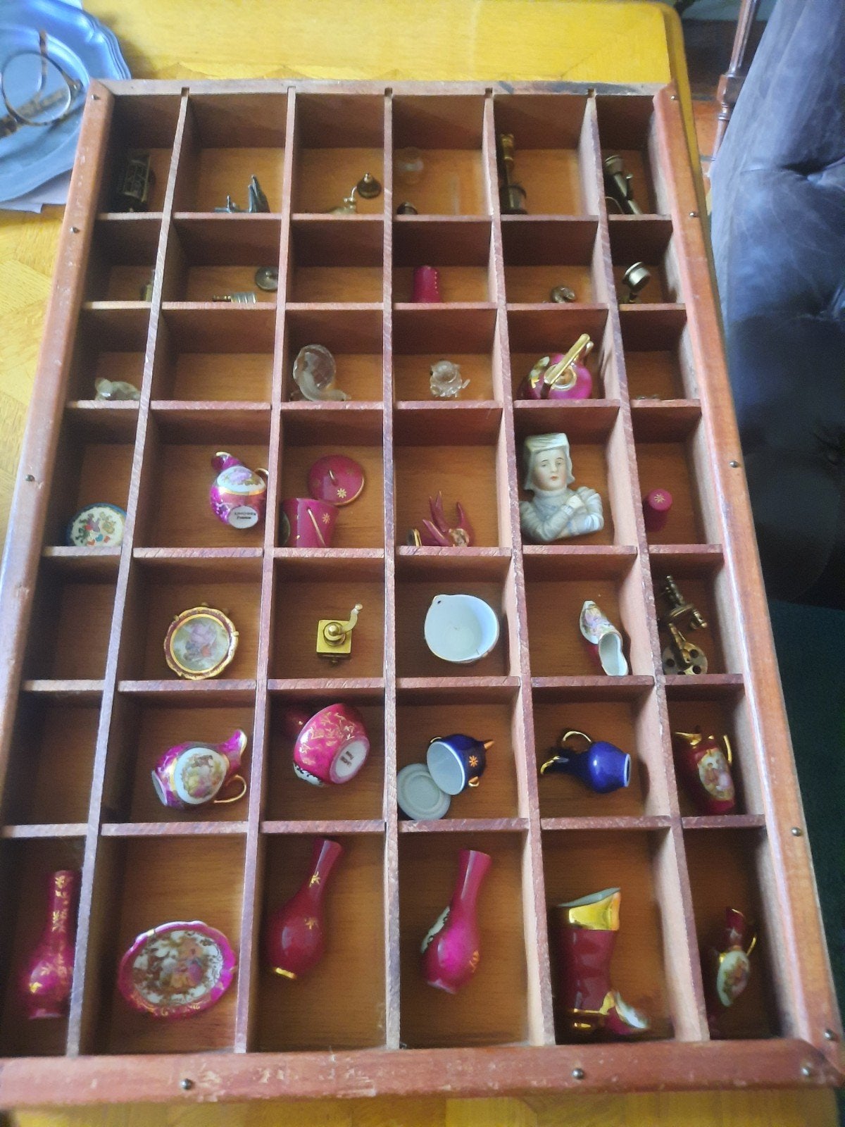 Limoges, messing en swarofski miniaturen., Ophalen