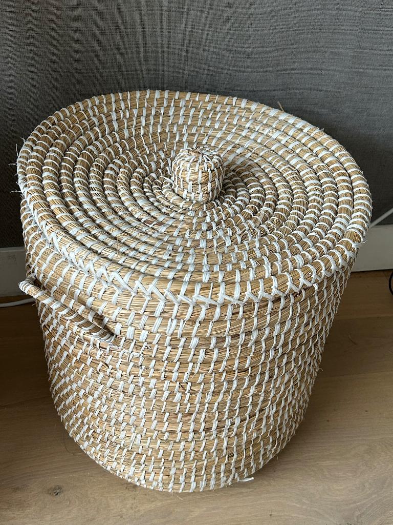Rotan mand, Ophalen, Mand, Rond, Zo goed als nieuw