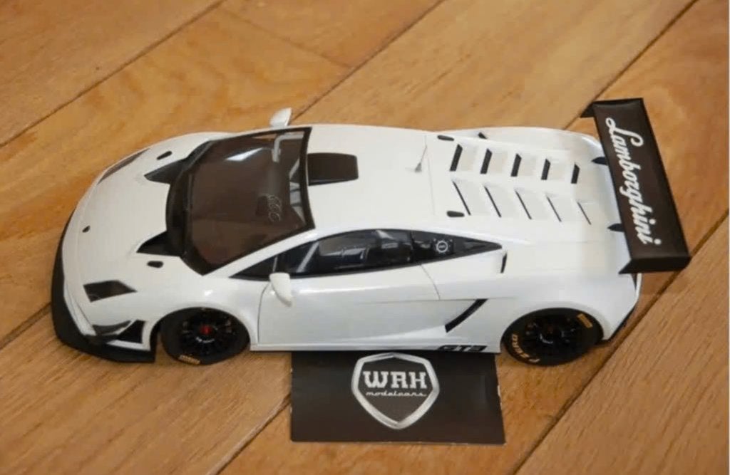 1:18 LAMBORGHINI GALLARDO GT3 wit Autoart no box WRH, Verzenden, Zo goed als nieuw, Auto, Autoart