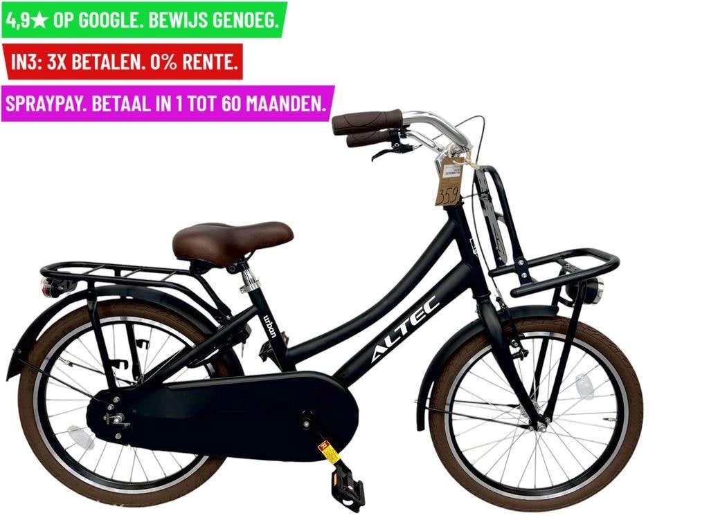 Meisjesfiets Altec Urban 20/32cm/Mat Zwart/1ver - Garantie/L, Fietsen en Brommers, Fietsen | Meisjes, Nieuw, Altec, Facebikenl@gmail.com