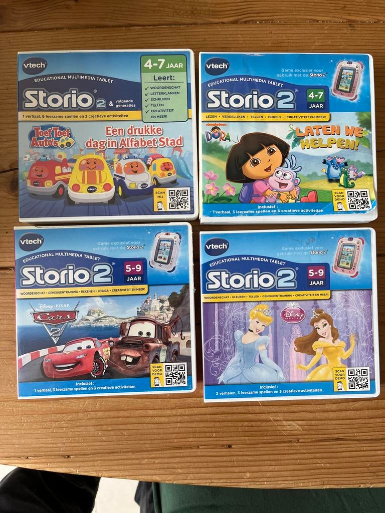 VTech Storio 2 Educatieve Spellen (3 stuks), Puzzel en Educatief, 1 speler, Ophalen of Verzenden, Zo goed als nieuw