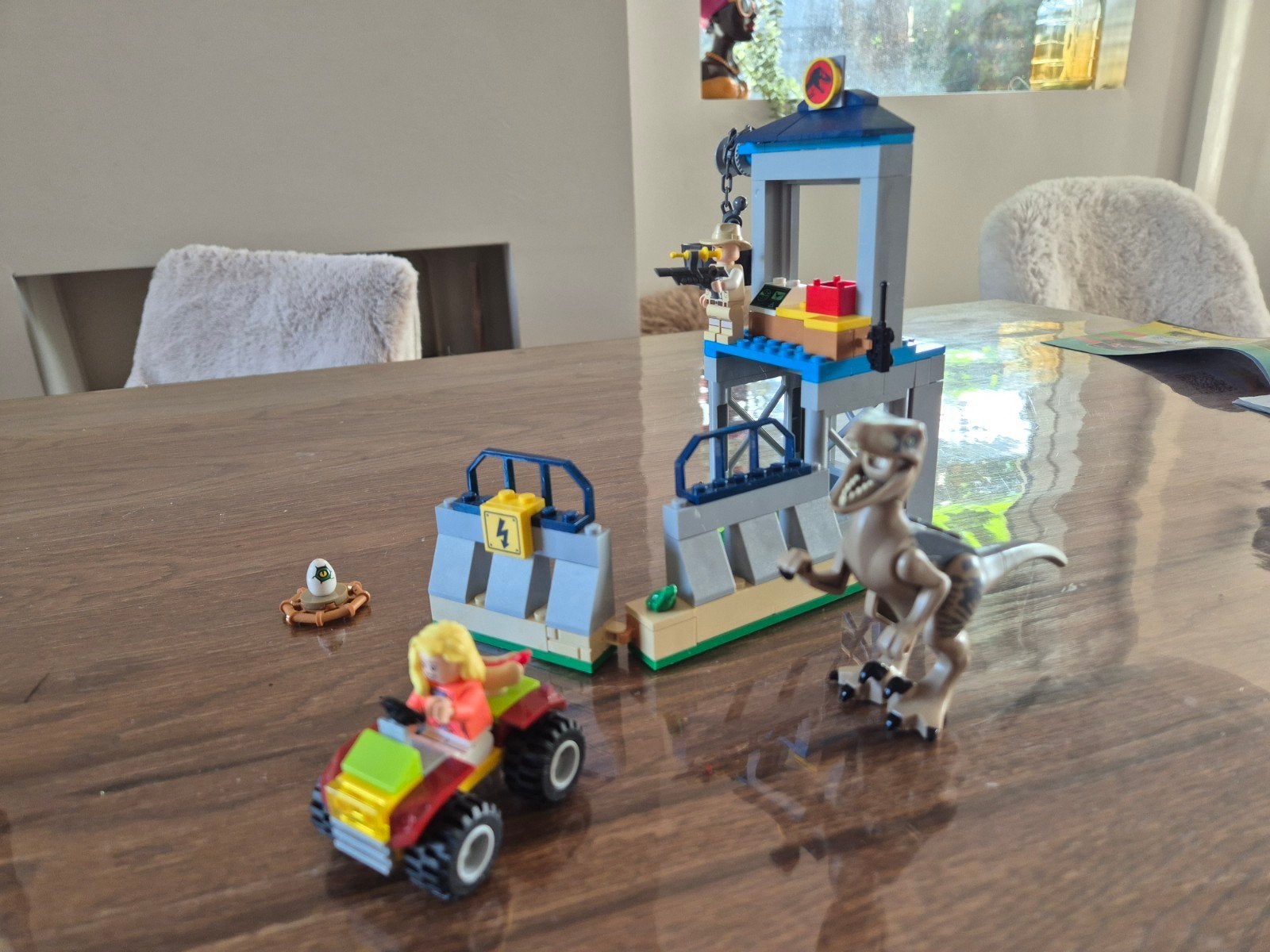 LEGO Jurassic World 76957 Raptor Ontsnapping (compleet), Ophalen of Verzenden, Gebruikt, Lego