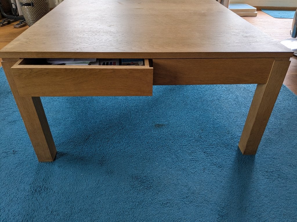 Salon tafel, Huis en Inrichting, Tafels | Salontafels, Ophalen, 50 tot 100 cm, 50 tot 100 cm, Zo goed als nieuw