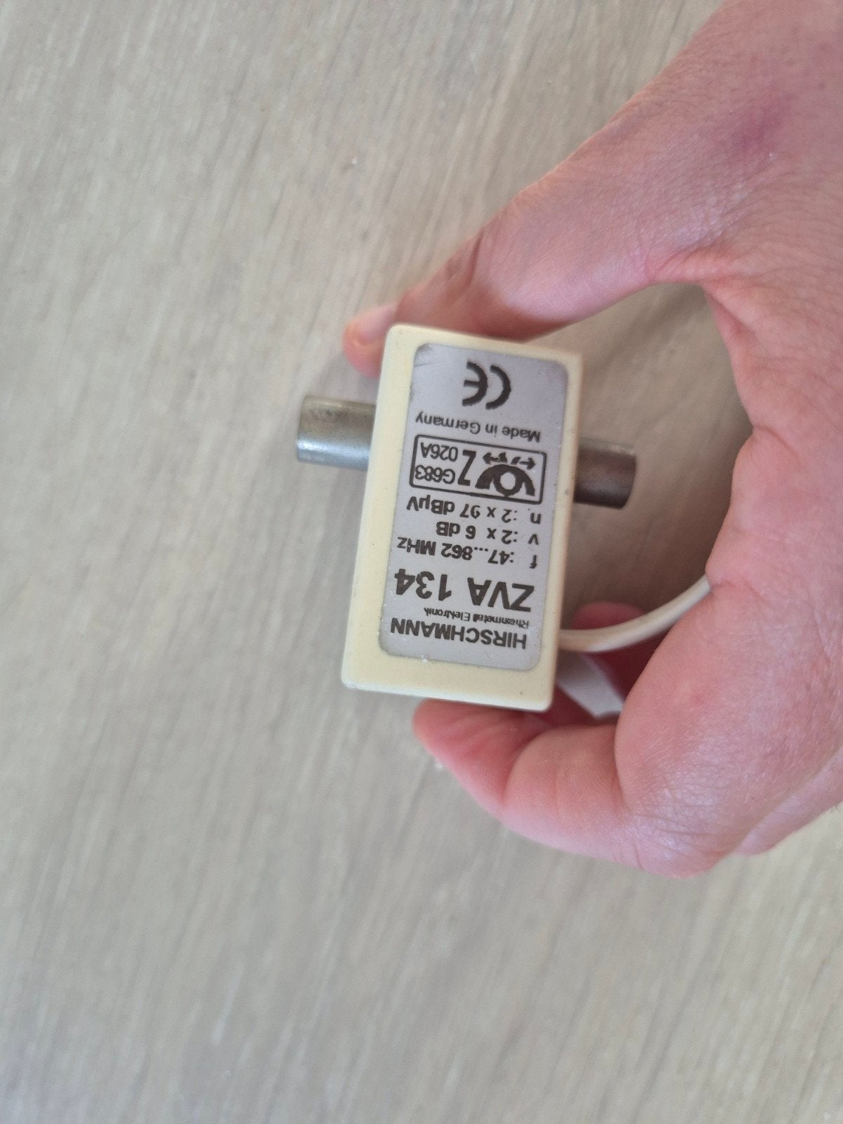Hirschmann ZVA 134 TV-kabel met adapter, Ophalen of Verzenden, Gebruikt, Minder dan 2 meter, Tv-kabel