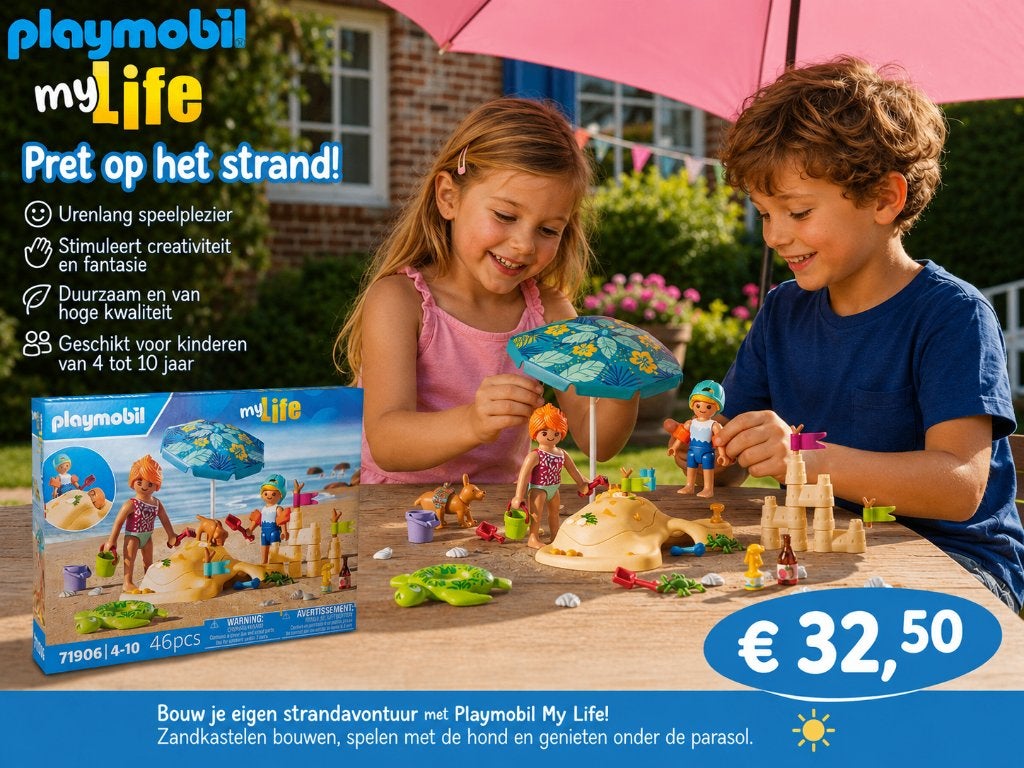 Playmobil My Life Pret op het strand, Nieuw, Figuren, Overige series, Complete set