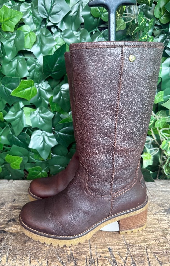 zo goed als nieuw leren laarzen van panama jack, maat 37, Kleding | Dames, Schoenen, Hoge laarzen, Bruin, Ophalen of Verzenden