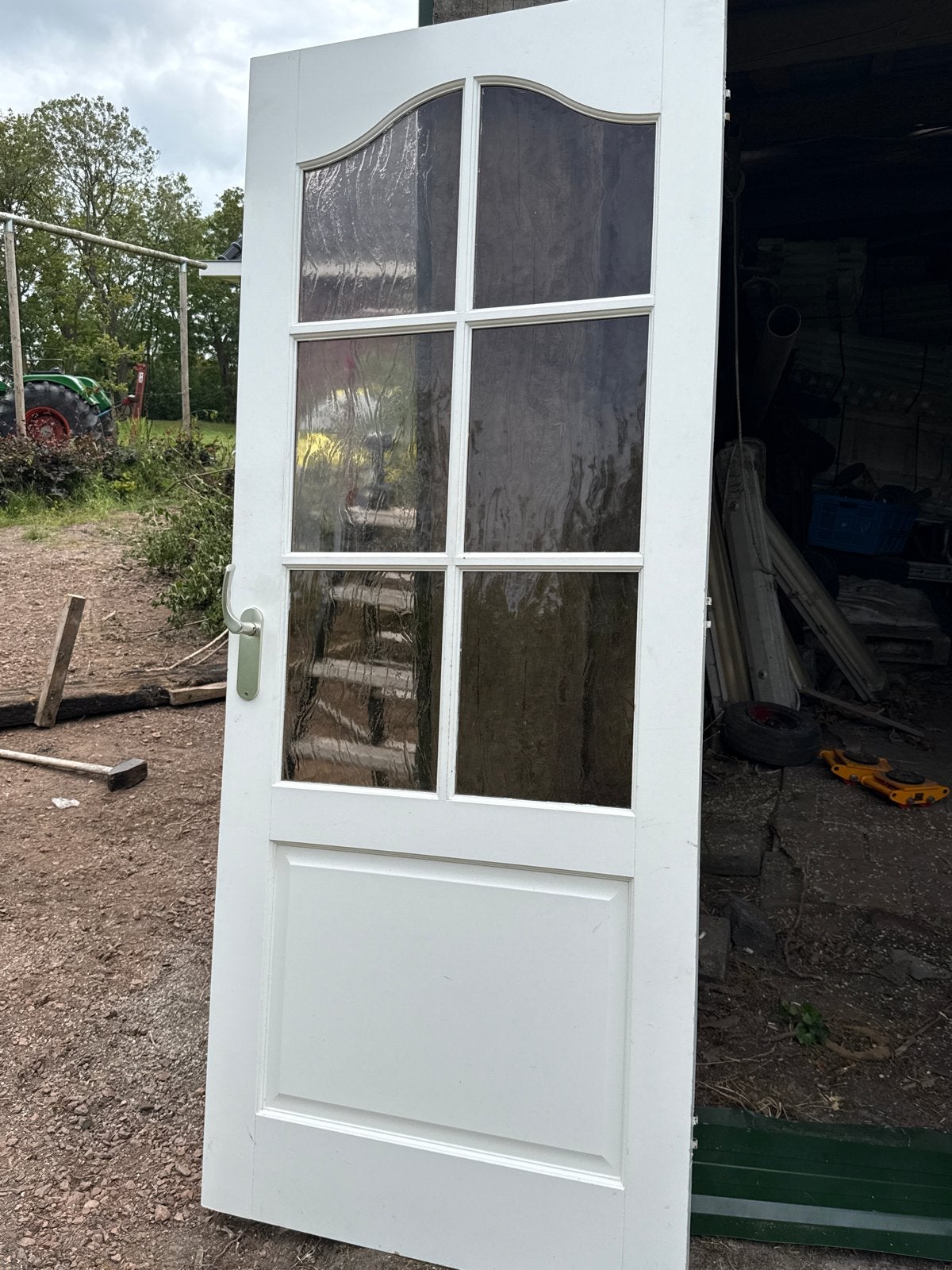 Zware binnendeur met glas, Ophalen, Gebruikt, 80 tot 100 cm, Binnendeur