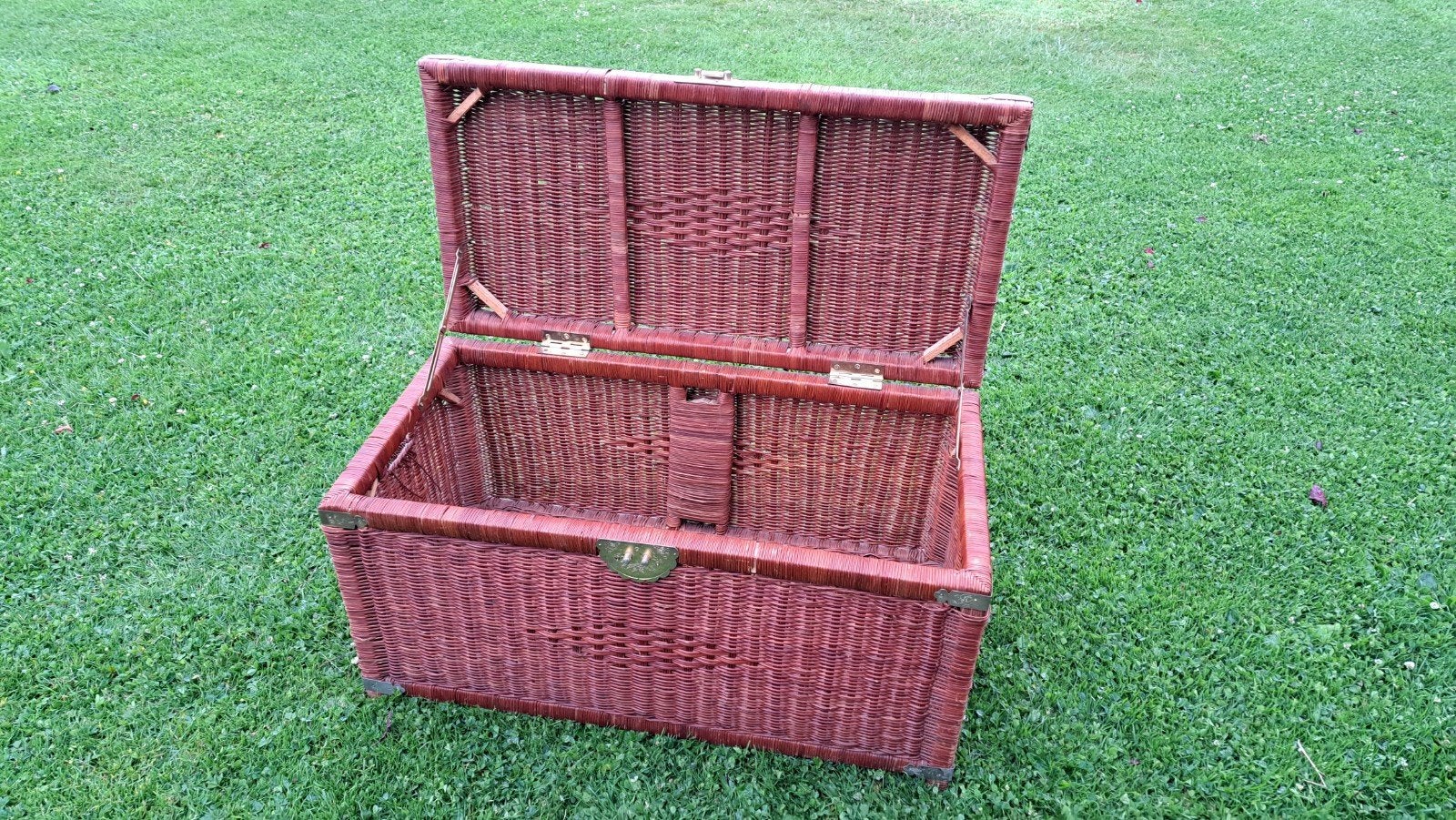 Vintage rotan koffer/opbergkist, Overige materialen, Minder dan 50 cm, Gebruikt, 50 tot 100 cm