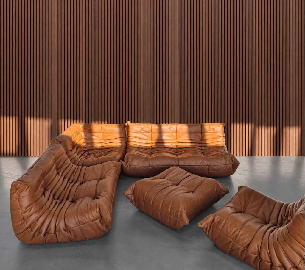 SALE Ligne Roset Togo Modulaire Set | Cognac Leder, Antiek en Kunst, Ophalen of Verzenden