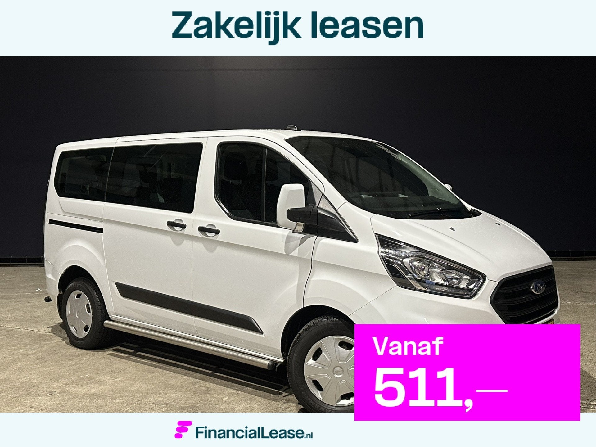 Ford Transit Custom 1.0 EcoBoost Hybride Automaat L1H1 9 Per, 53 km, Gebruikt, Euro 6, Overige carrosserieën